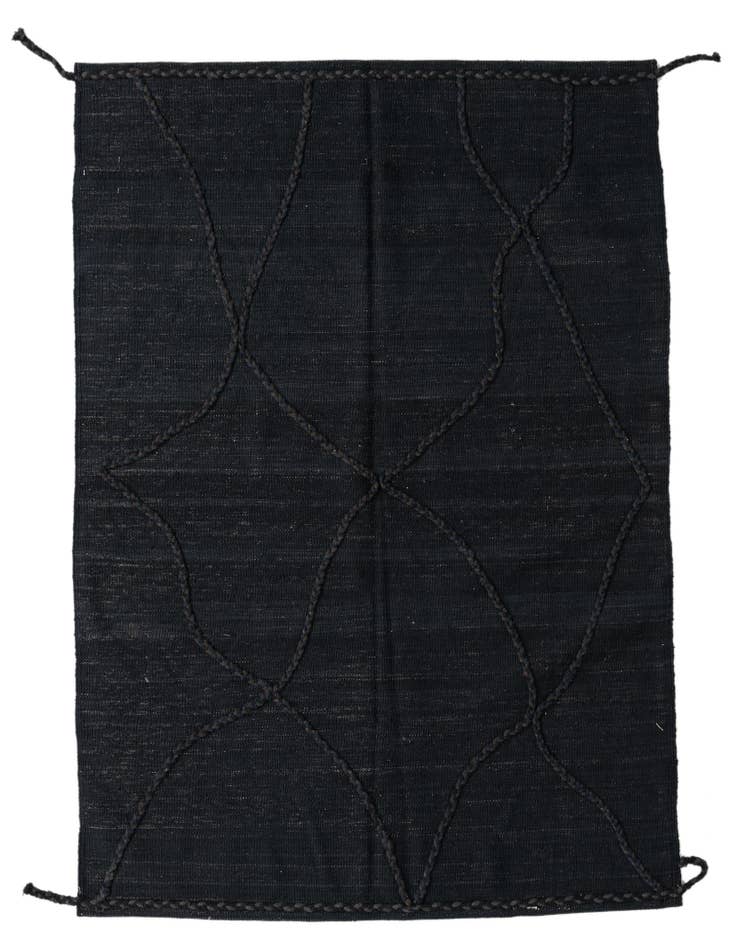 Detail image of 4' 4 x 5' 10 Hand Knotted Moroccan Wool Rug