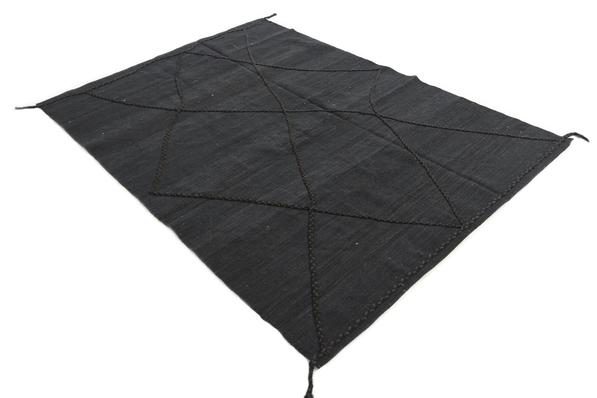5' 8 x 7' 10 Hand Knotted Moroccan Wool Rug