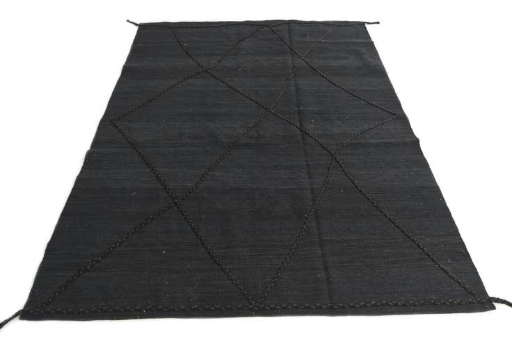 Detail image of 5' 8 x 7' 10 Hand Knotted Moroccan Wool Rug