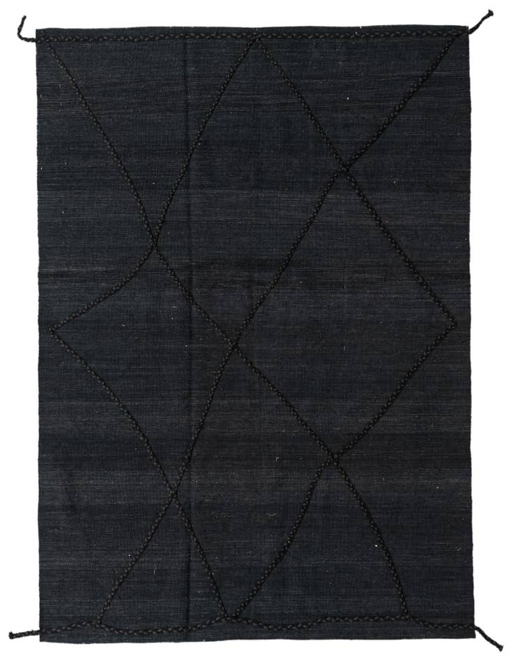 Detail image of 5' 8 x 7' 10 Hand Knotted Moroccan Wool Rug