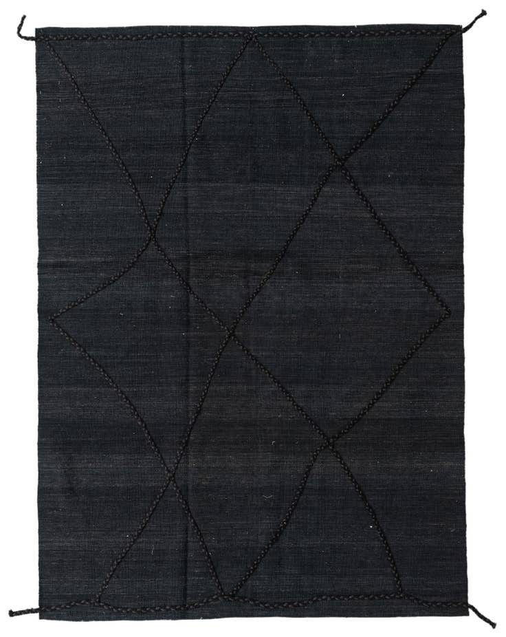 Detail image of 5' 8 x 7' 10 Hand Knotted Moroccan Wool Rug
