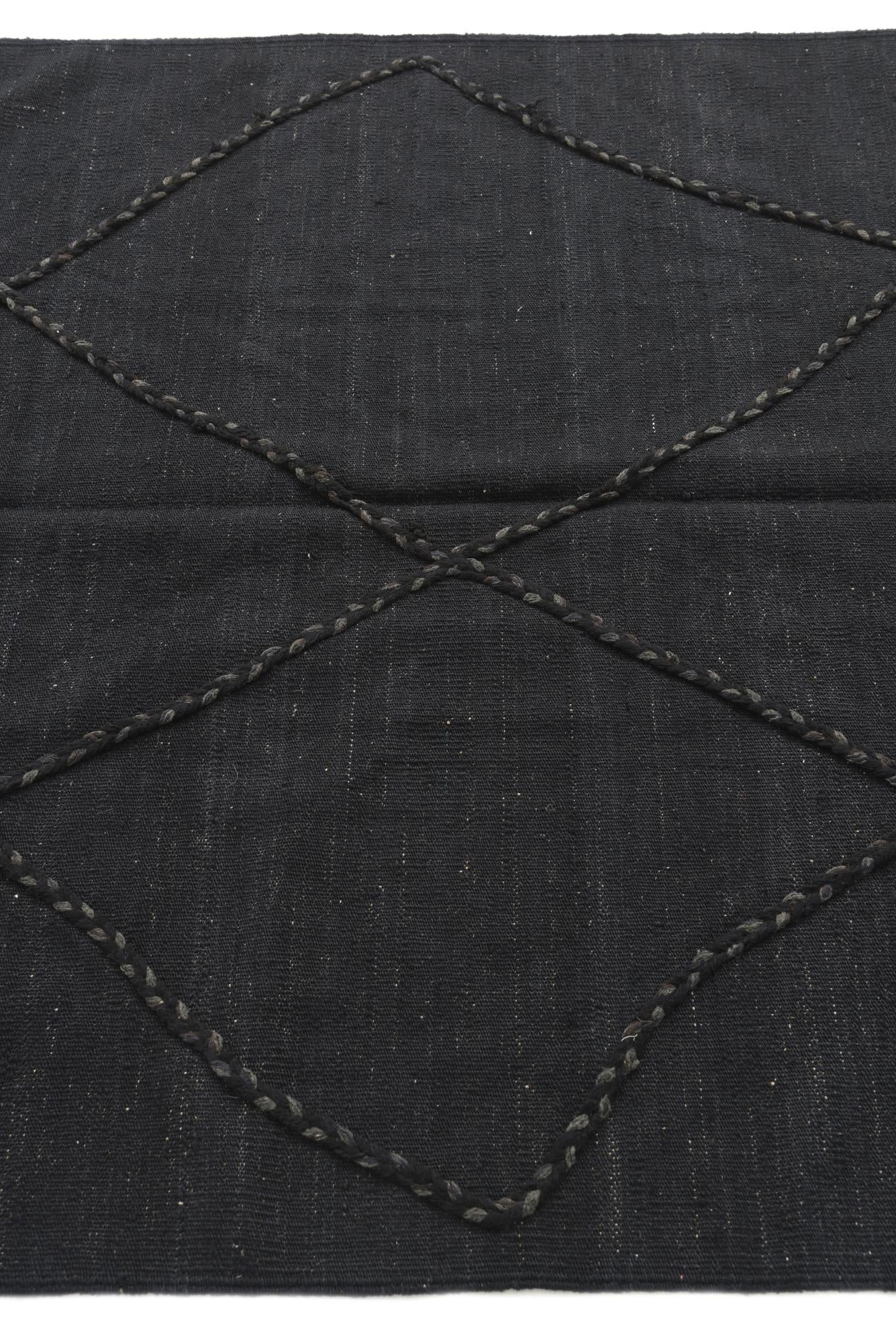 4' 3 x 5' 10 Hand Knotted Moroccan Wool Rug