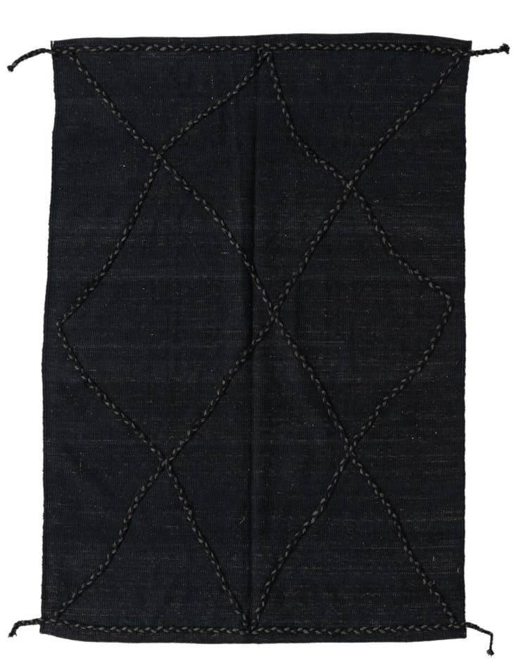 Detail image of 4' 3 x 5' 10 Hand Knotted Moroccan Wool Rug