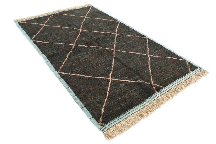 Detail image of 5' 1 x 8' 5 Hand Knotted Moroccan Wool Rug