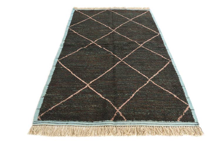 Detail image of 5' 1 x 8' 5 Hand Knotted Moroccan Wool Rug