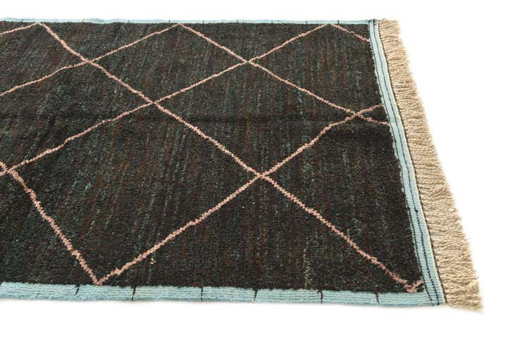 5' 1 x 8' 5 Hand Knotted Moroccan Wool Rug