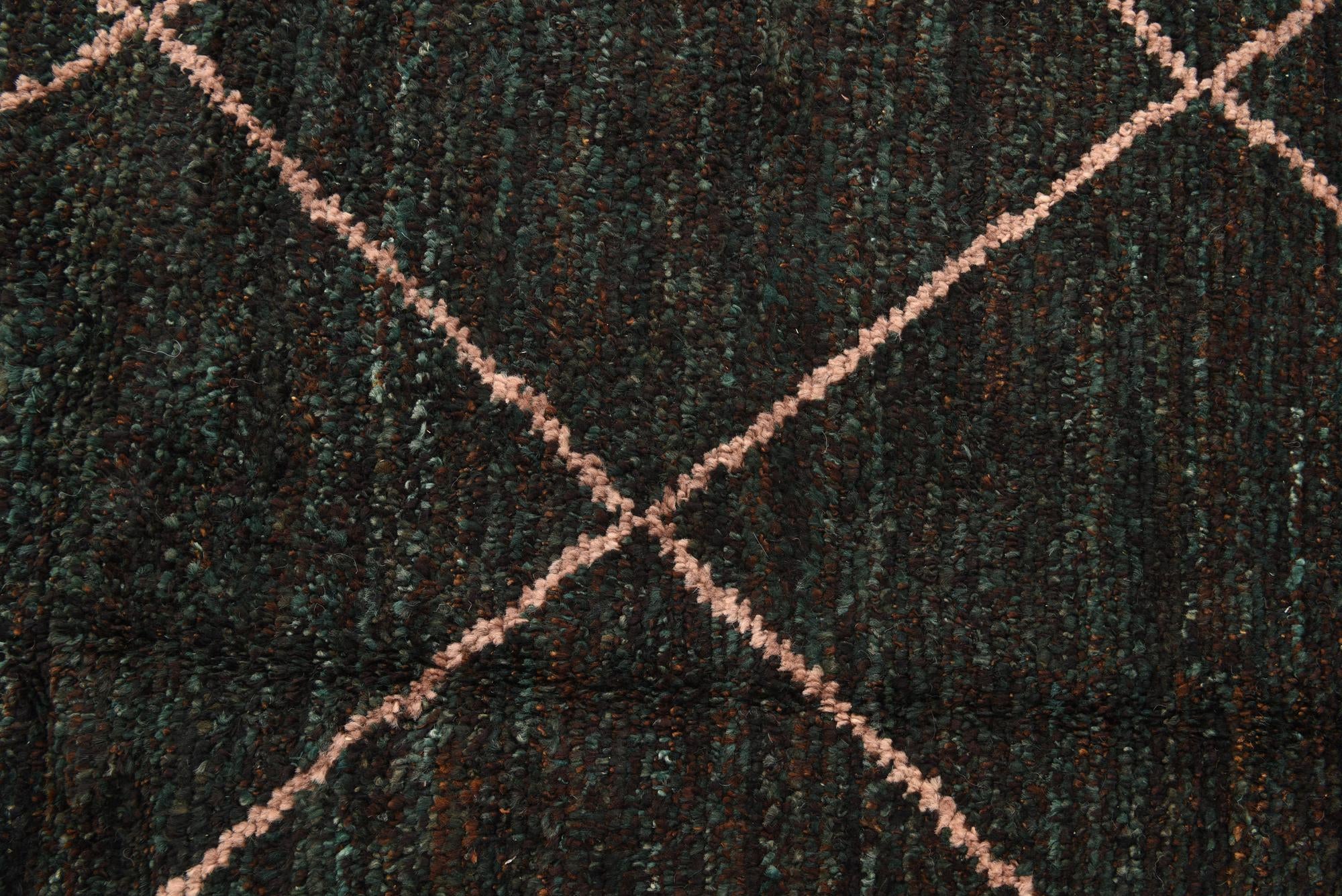 5' 1 x 8' 5 Hand Knotted Moroccan Wool Rug