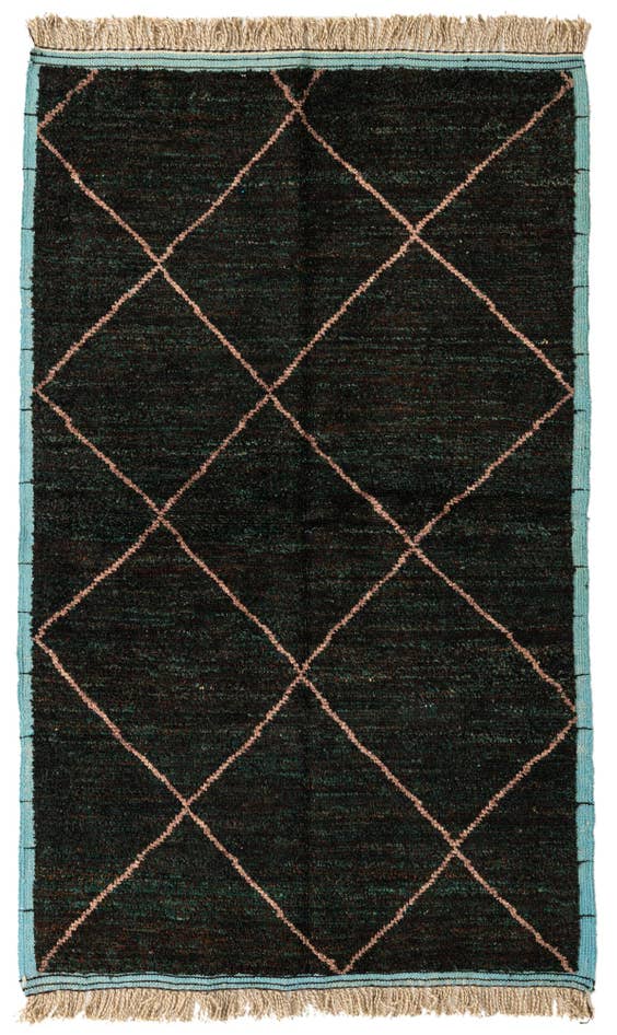 Detail image of 5' 1 x 8' 5 Hand Knotted Moroccan Wool Rug