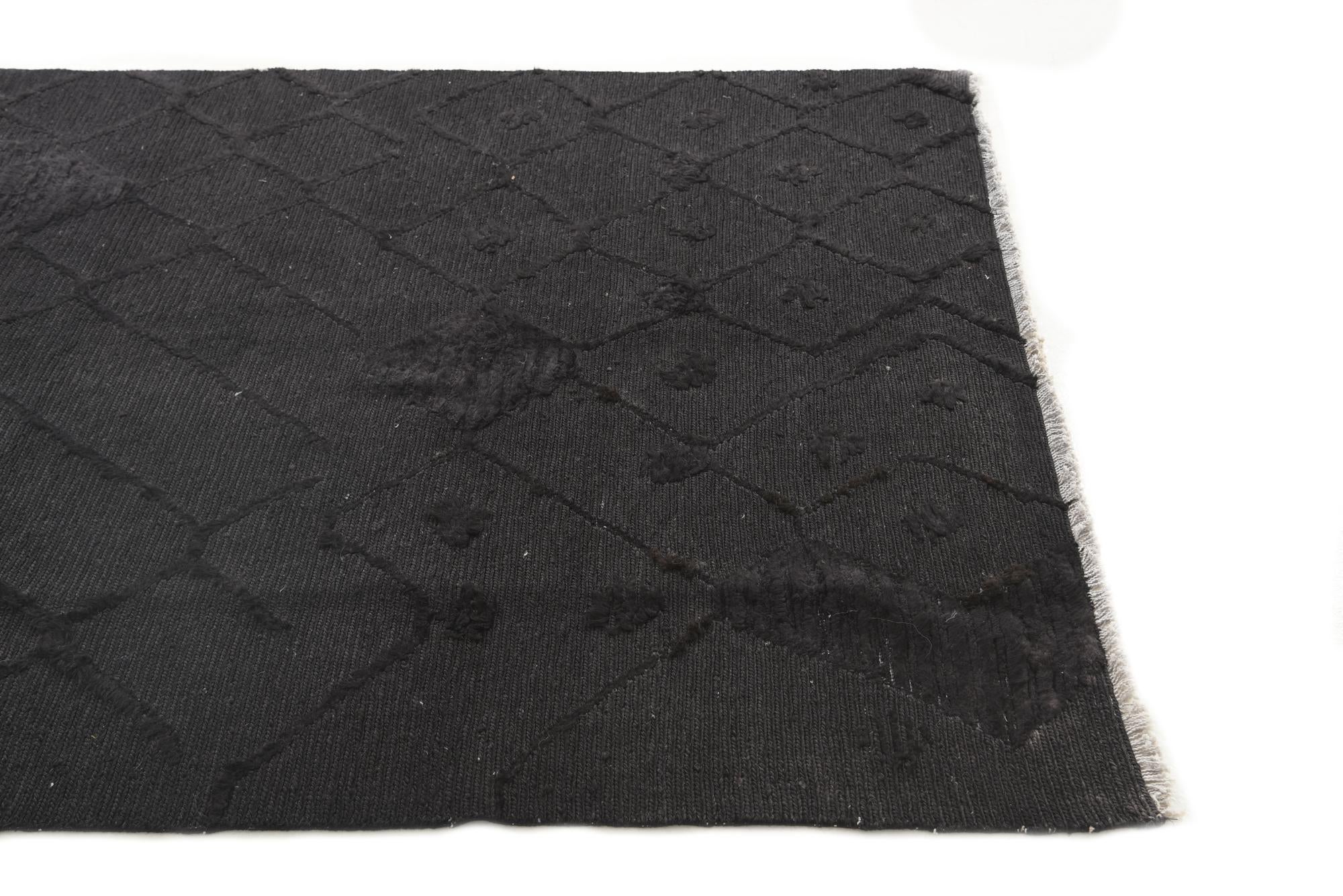 4' 8 x 6' 9 Hand Knotted Moroccan Wool Rug