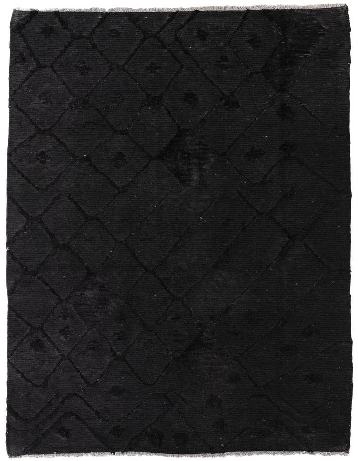Detail image of 4' 8 x 6' 9 Hand Knotted Moroccan Wool Rug