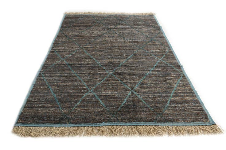 Detail image of 6' 1 x 9' 2 Hand Knotted Moroccan Wool Rug