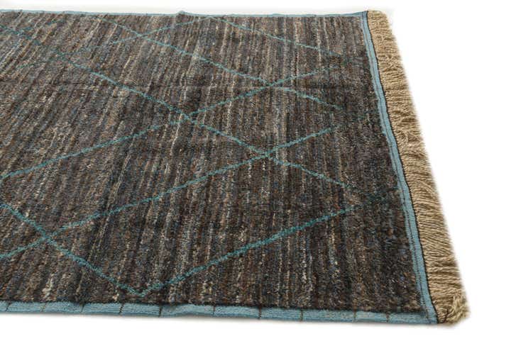 6' 1 x 9' 2 Hand Knotted Moroccan Wool Rug