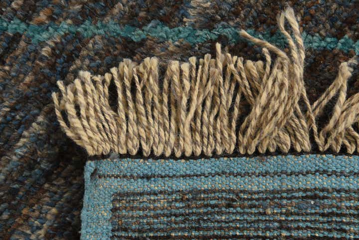 6' 1 x 9' 2 Hand Knotted Moroccan Wool Rug