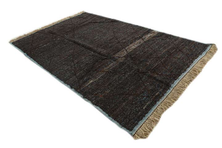 6' 1 x 9' 5 Hand Knotted Moroccan Wool Rug