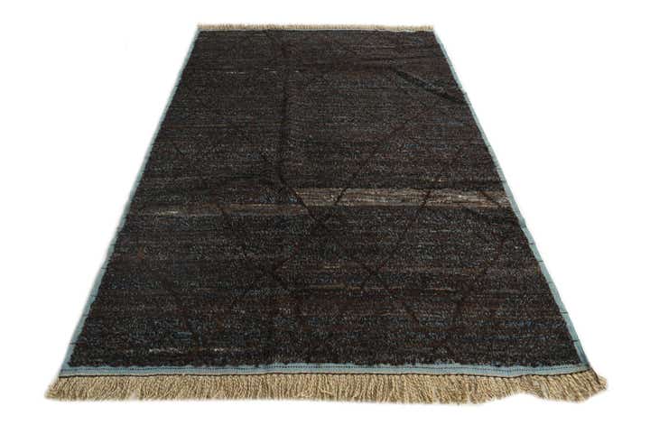 6' 1 x 9' 5 Hand Knotted Moroccan Wool Rug