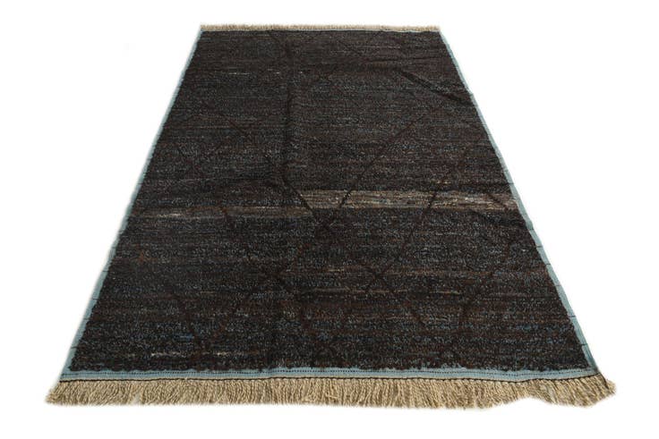 Detail image of 6' 1 x 9' 5 Hand Knotted Moroccan Wool Rug