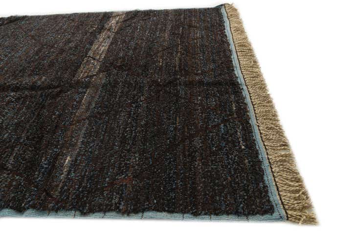 6' 1 x 9' 5 Hand Knotted Moroccan Wool Rug