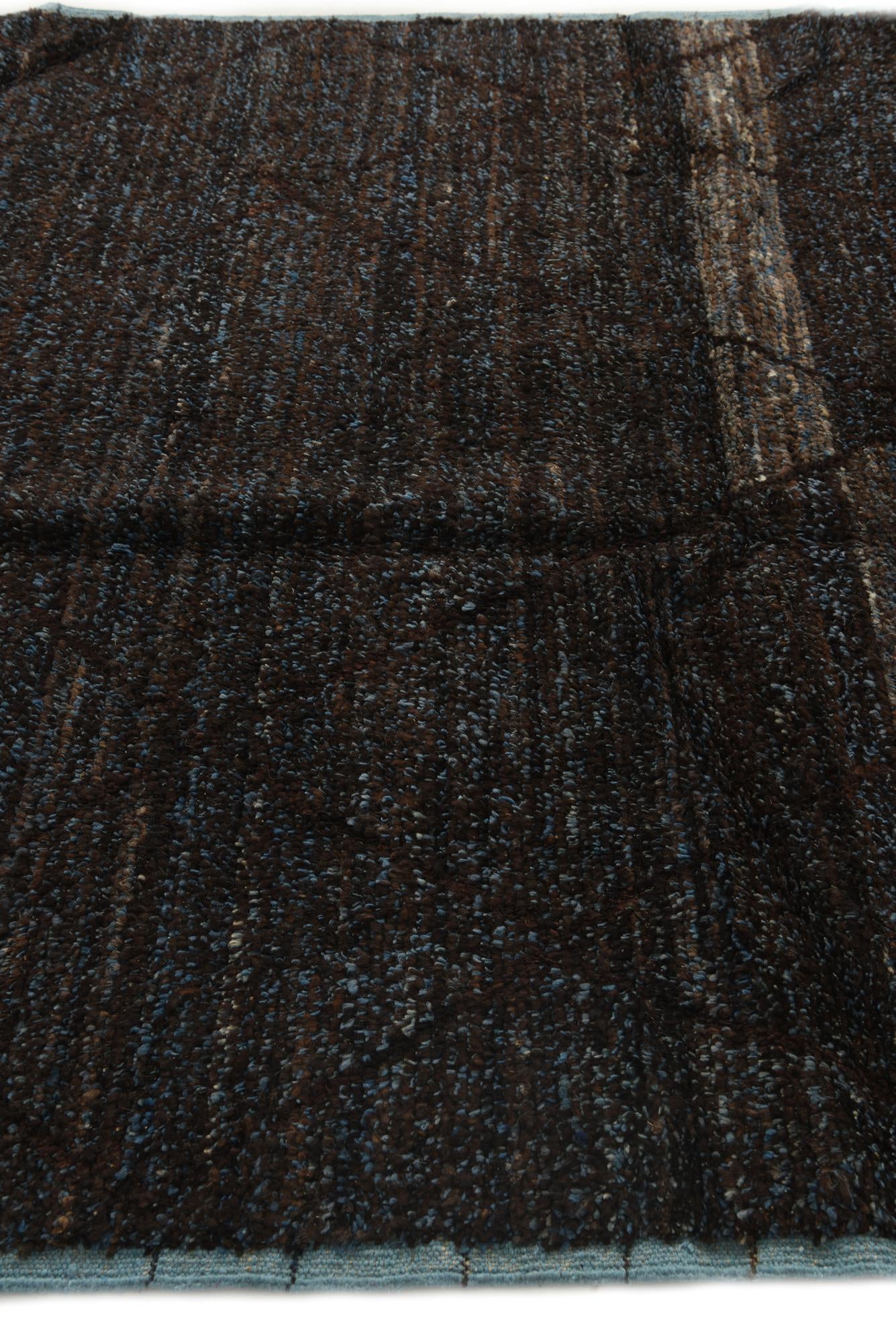 6' 1 x 9' 5 Hand Knotted Moroccan Wool Rug