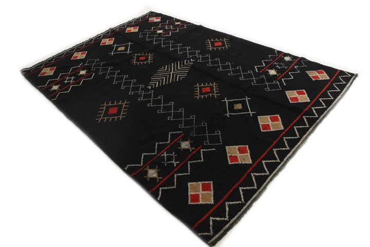 6' 5 x 9' 3 Hand Knotted Moroccan Wool Rug