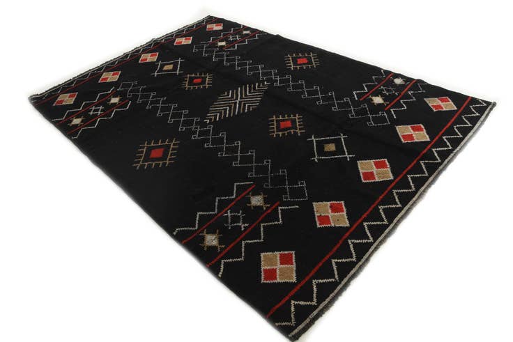 Detail image of 6' 5 x 9' 3 Hand Knotted Moroccan Wool Rug