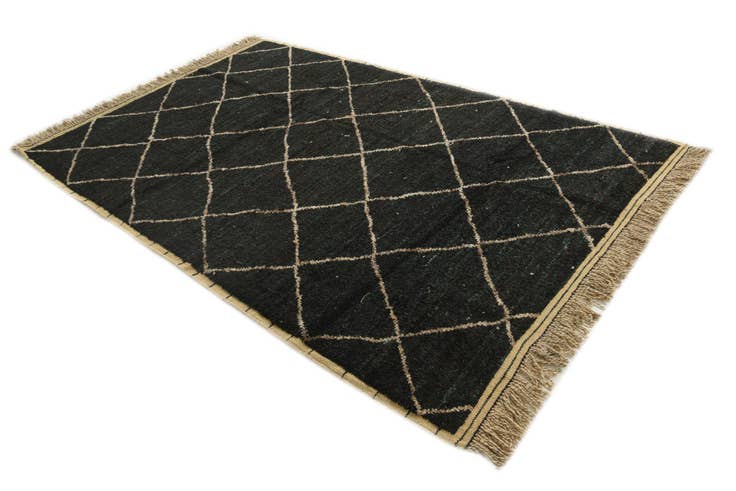 Detail image of 6' 1 x 9' 6 Hand Knotted Moroccan Wool Rug