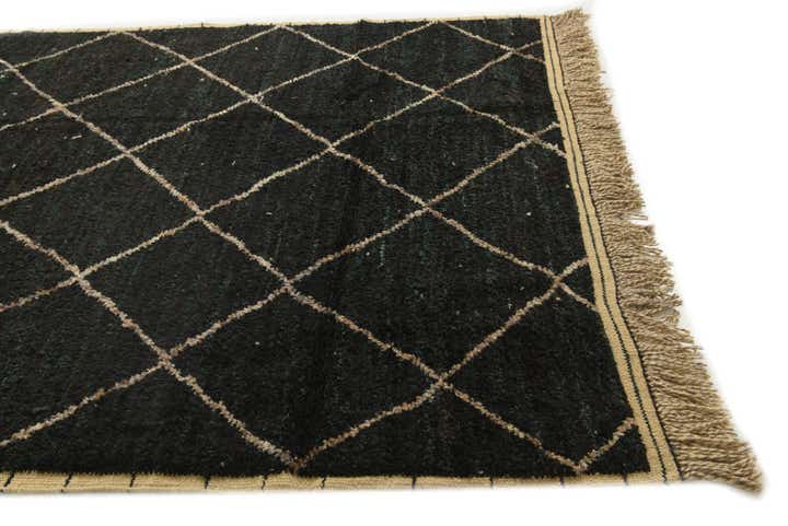 6' 1 x 9' 6 Hand Knotted Moroccan Wool Rug