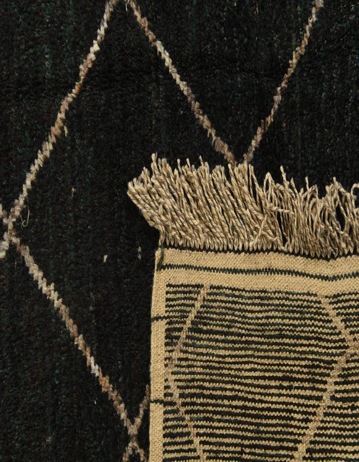 Detail image of 6' 1 x 9' 6  Hand Knotted Moroccan Wool Rug