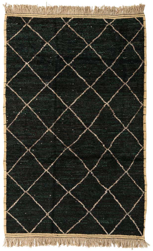 6' 1 x 9' 6 Hand Knotted Moroccan Wool Rug