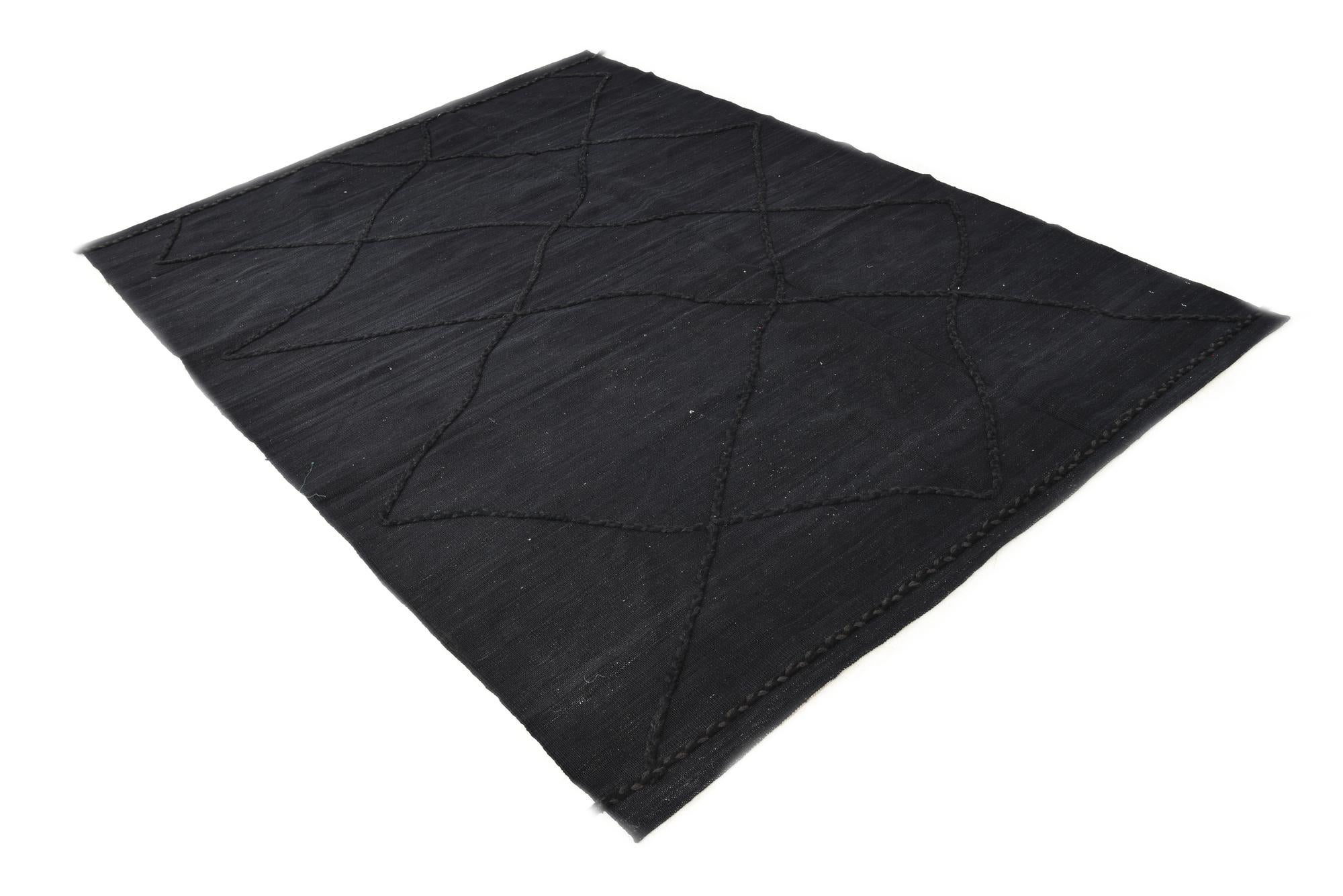 5' 8 x 8' Hand Knotted Moroccan Wool Rug