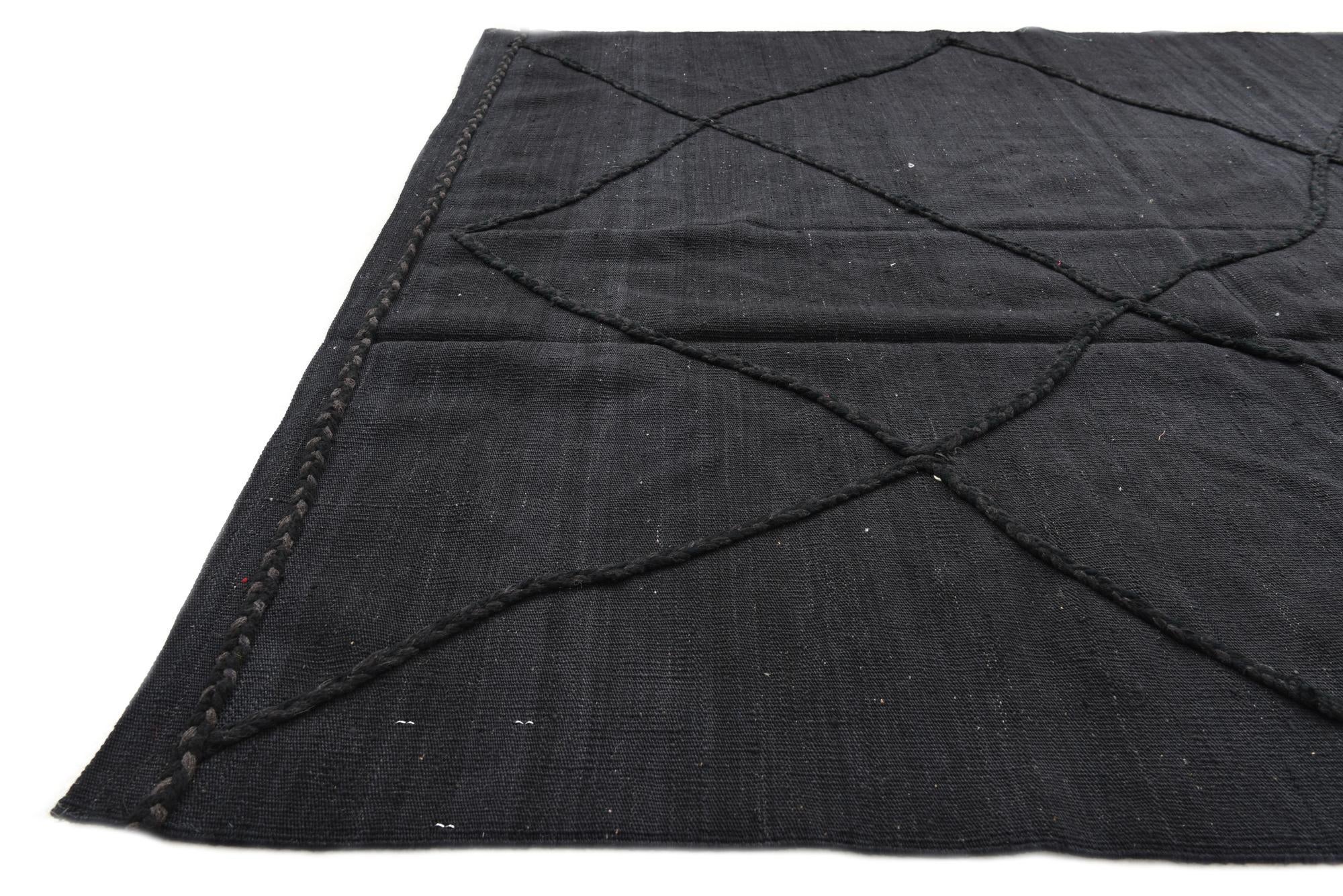 5' 8 x 8' Hand Knotted Moroccan Wool Rug