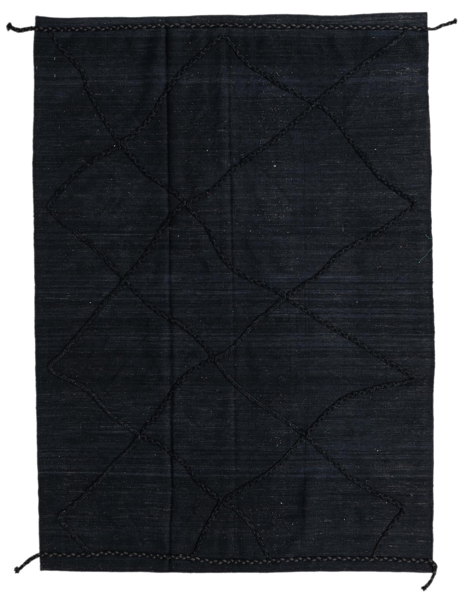 5' 8 x 8' Hand Knotted Moroccan Wool Rug