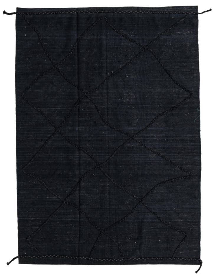 Detail image of 5' 8 x 8' Hand Knotted Moroccan Wool Rug