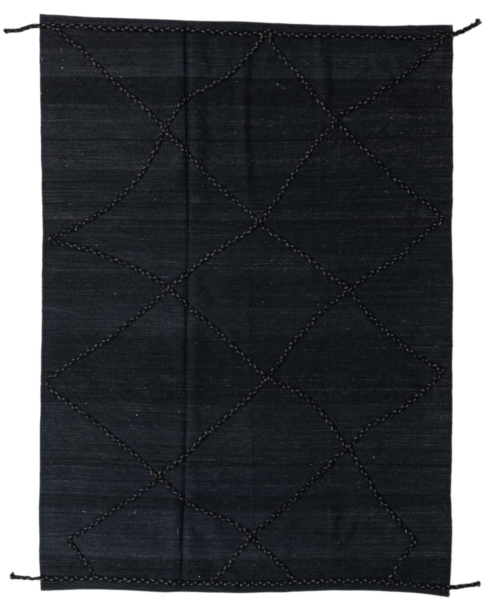 5' 9 x 7' 11 Hand Knotted Moroccan Wool Rug