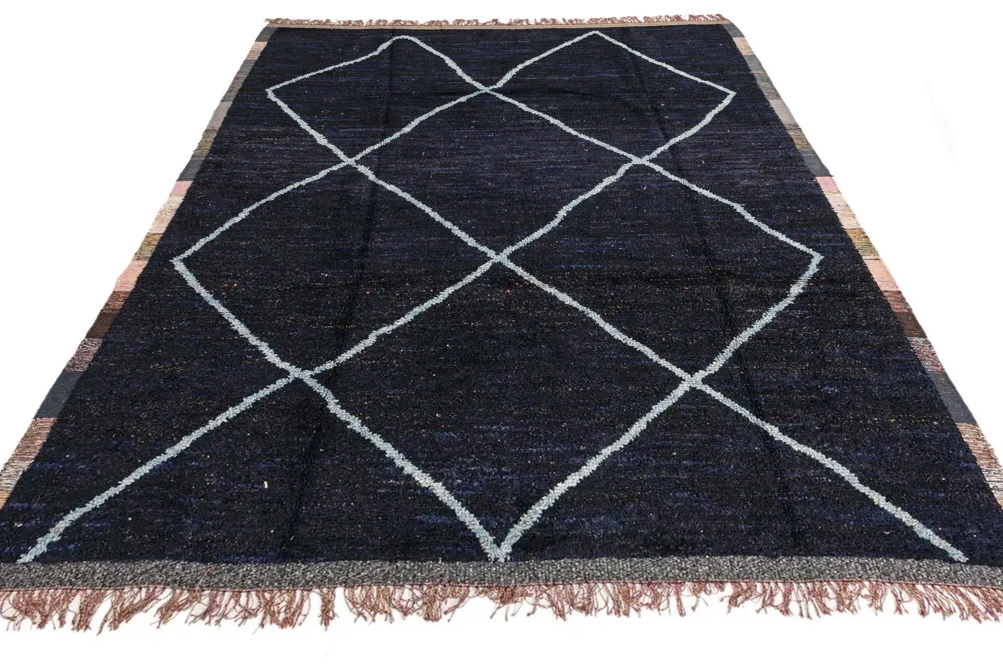 8' 2 x 10' 5 Hand Knotted Moroccan Wool Rug
