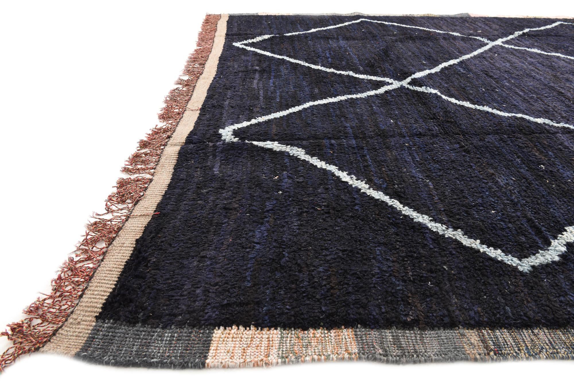 8' 2 x 10' 5 Hand Knotted Moroccan Wool Rug