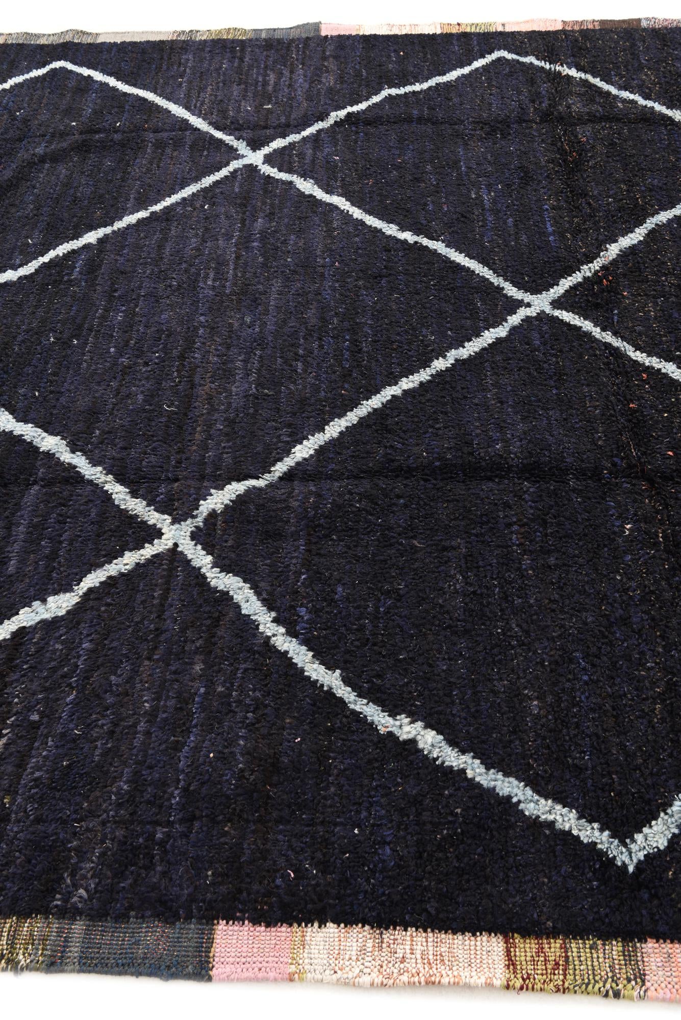 8' 2 x 10' 5 Hand Knotted Moroccan Wool Rug