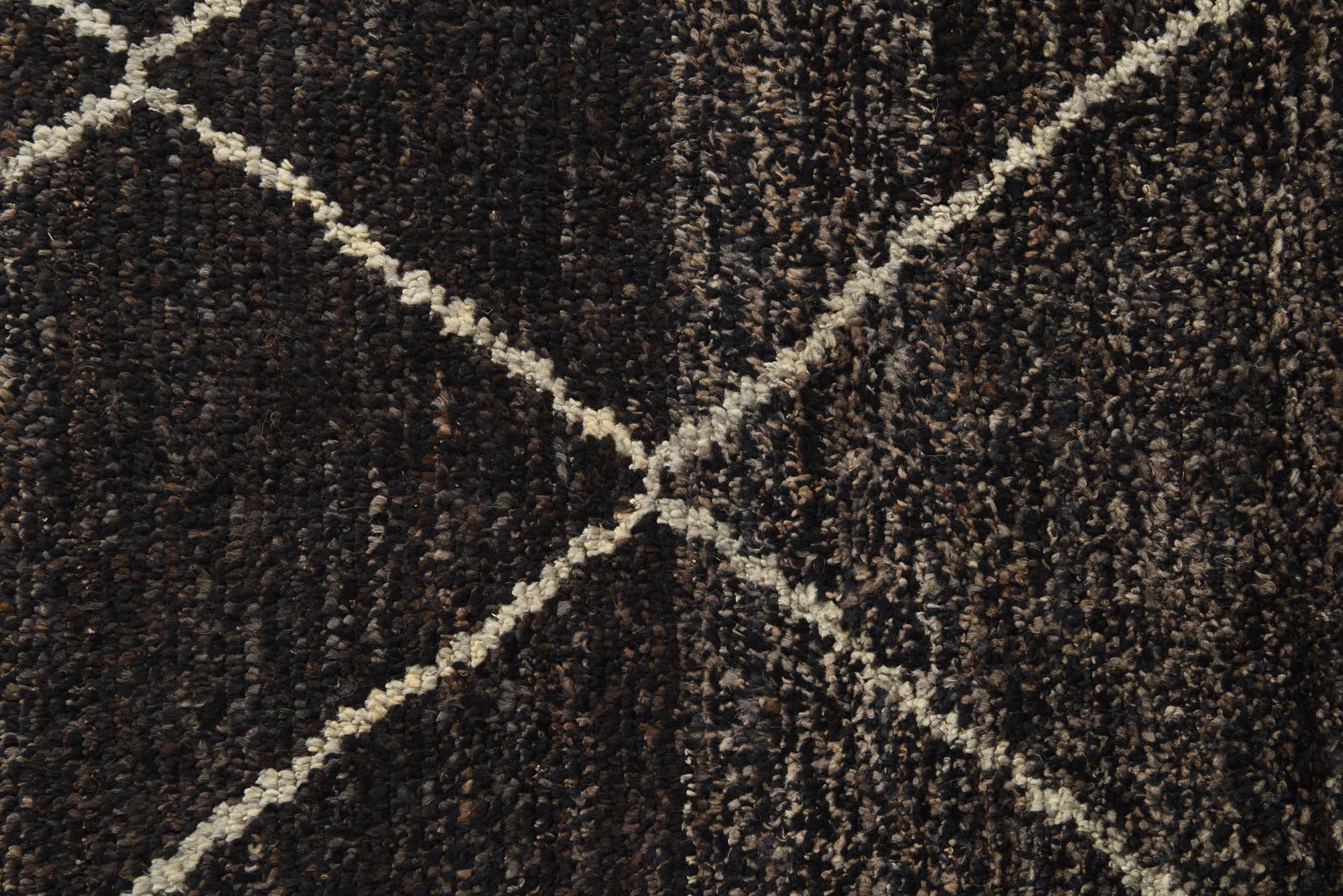 6' x 9' 2 Hand Knotted Moroccan Wool Rug