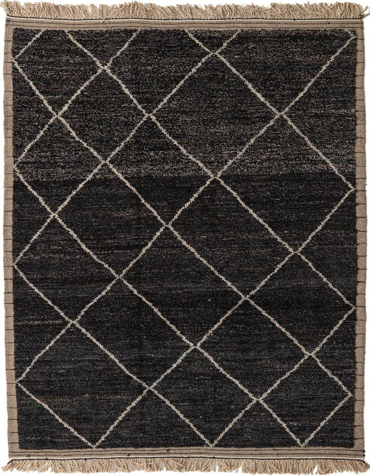 Detail image of 6' x 9' 2 Hand Knotted Moroccan Wool Rug