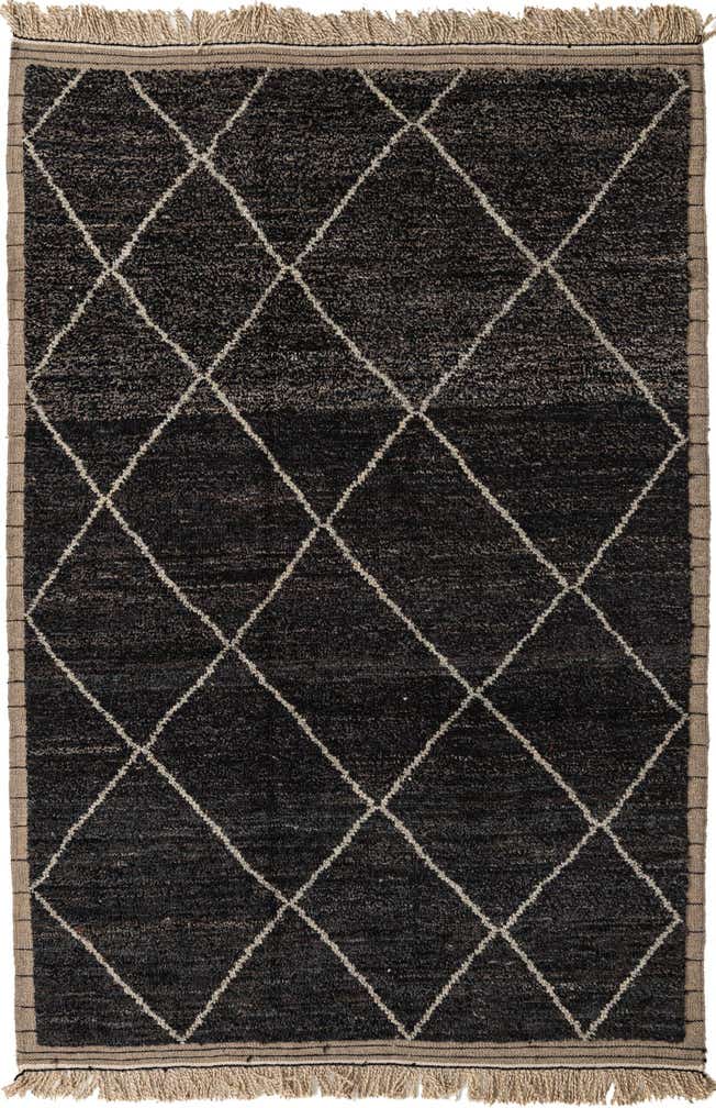 6' x 9' 2 Hand Knotted Moroccan Wool Rug
