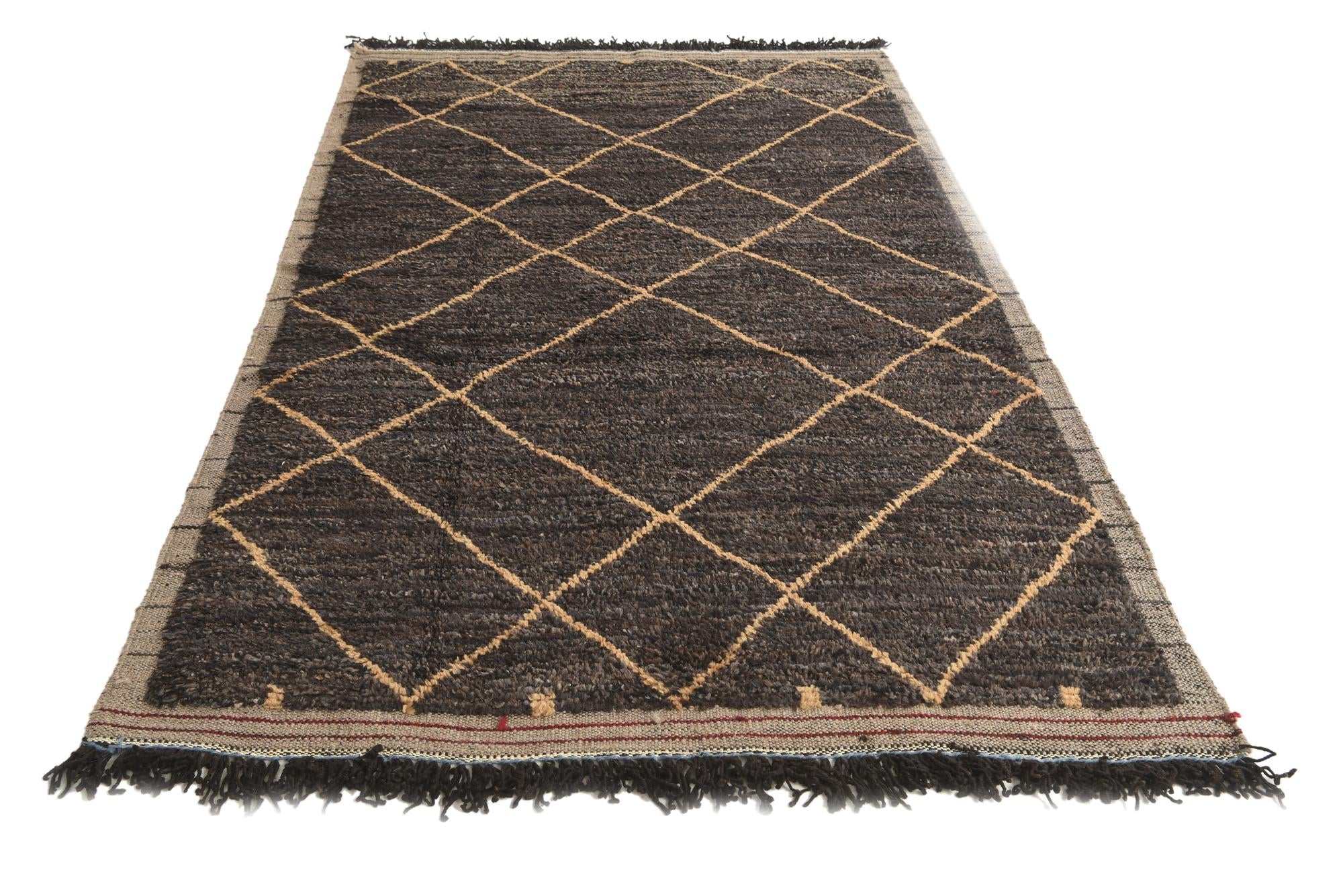 5' 2 x 7' 10 Hand Knotted Moroccan Wool Rug