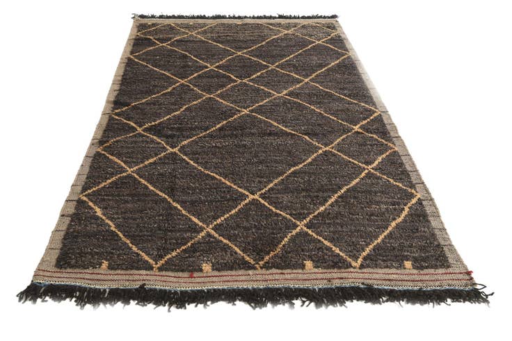 Detail image of 5' 2 x 7' 10 Hand Knotted Moroccan Wool Rug