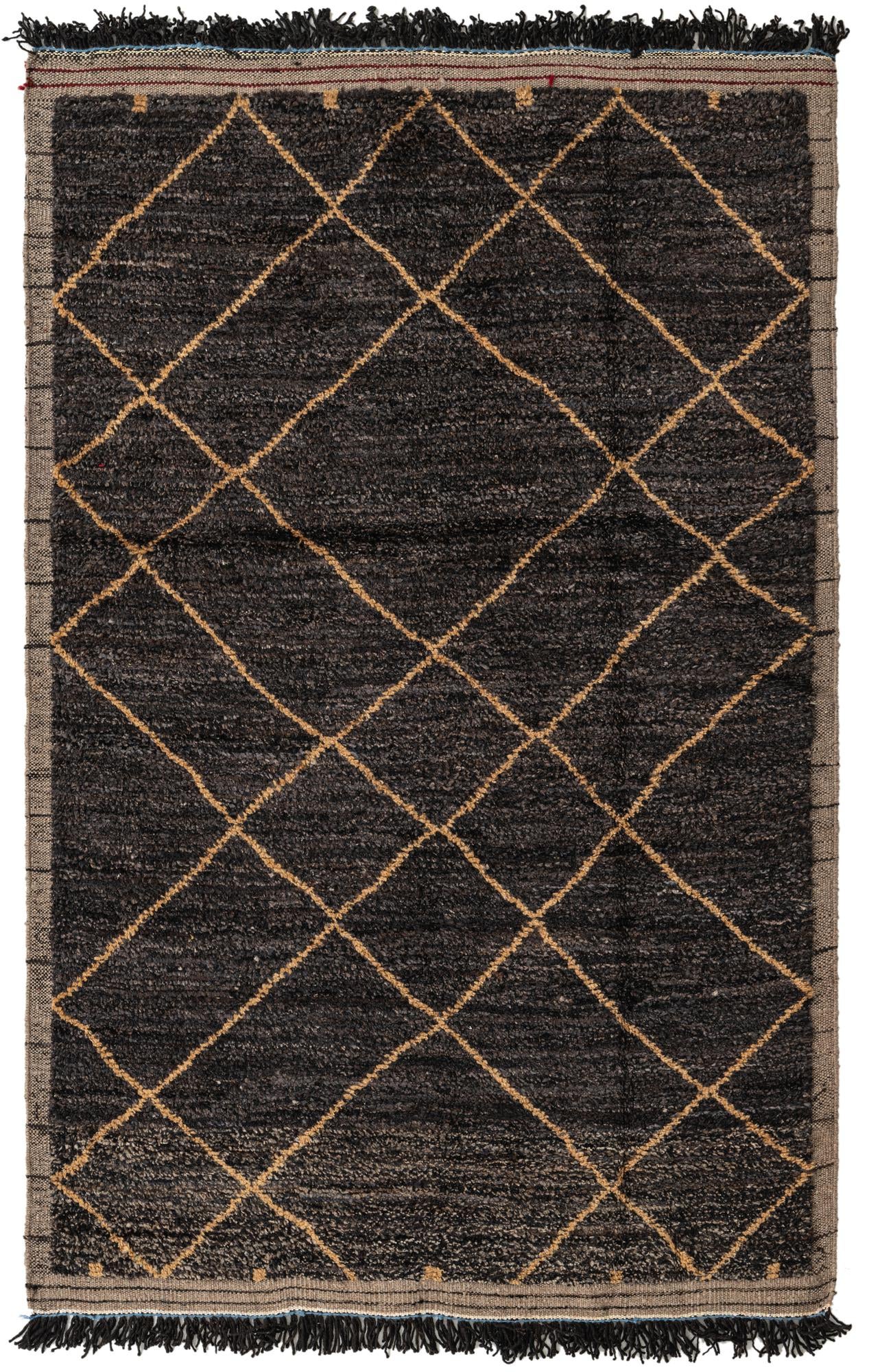 5' 2 x 7' 10 Hand Knotted Moroccan Wool Rug