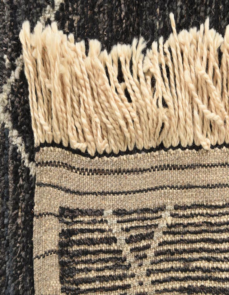 Detail image of 6' 3 x 8' 10  Hand Knotted Moroccan Wool Rug