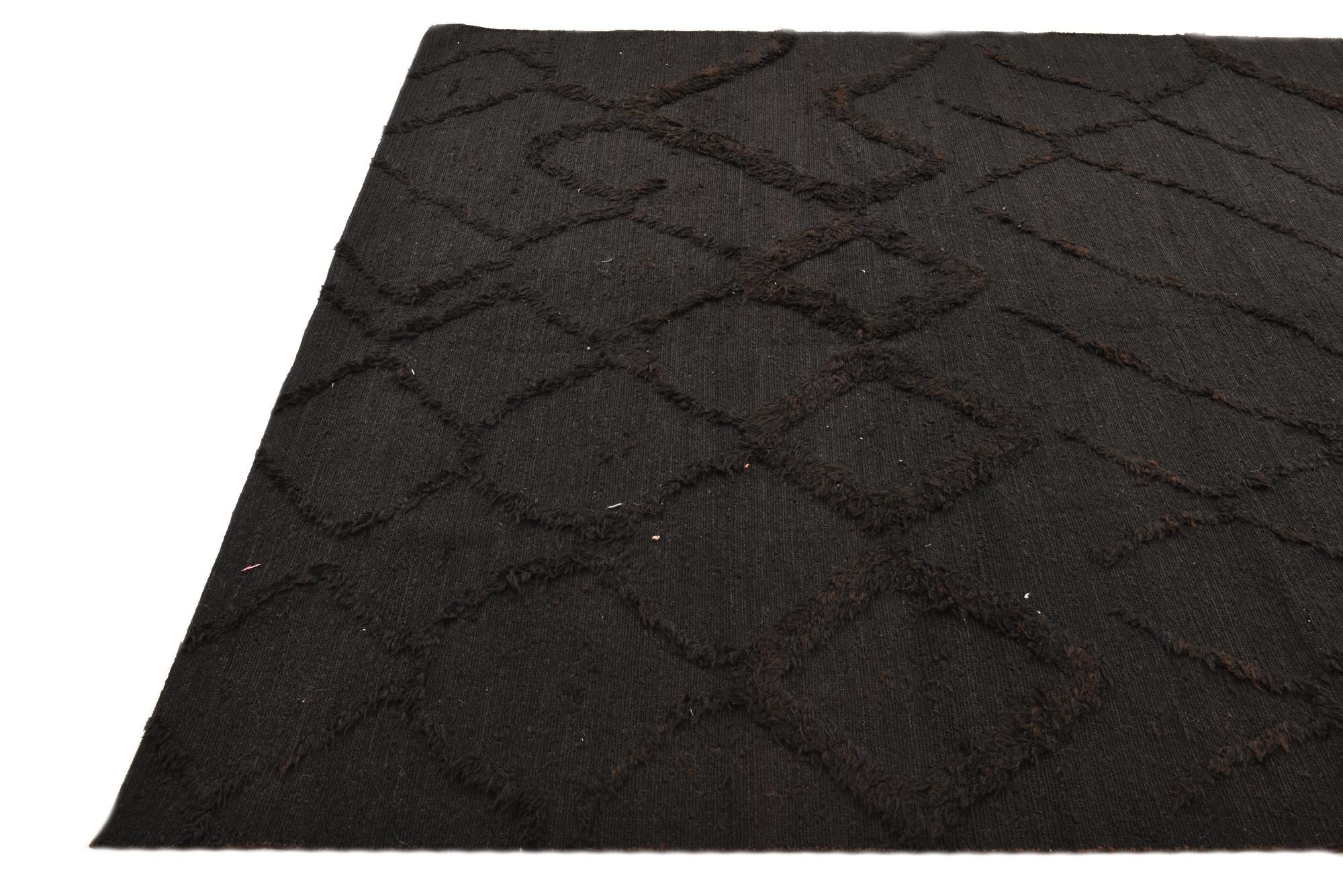 6' 5 x 9' 9 Hand Knotted Moroccan Wool Rug