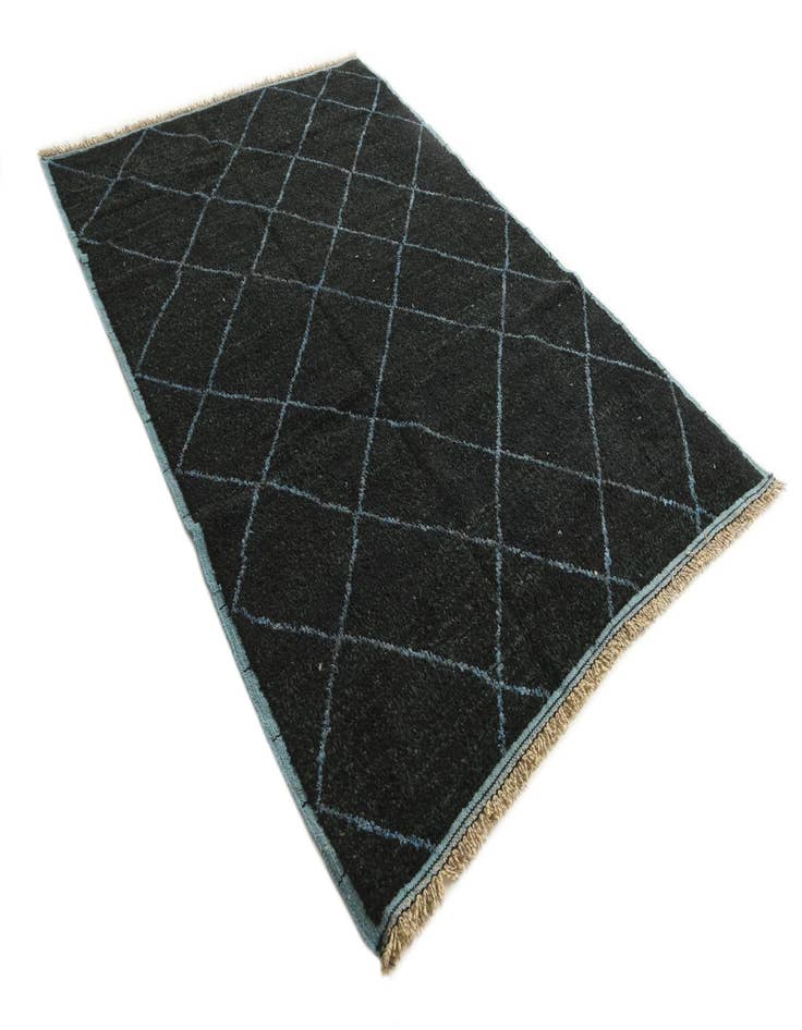 Detail image of 6' 2 x 8' 9 Hand Knotted Moroccan Wool Rug