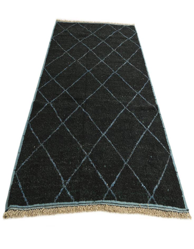 Detail image of 6' 2 x 8' 9 Hand Knotted Moroccan Wool Rug