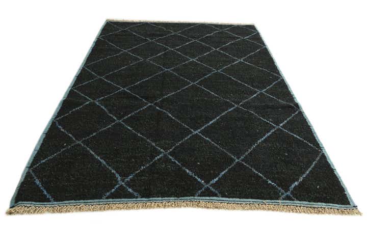 6' 2 x 8' 9 Hand Knotted Moroccan Wool Rug