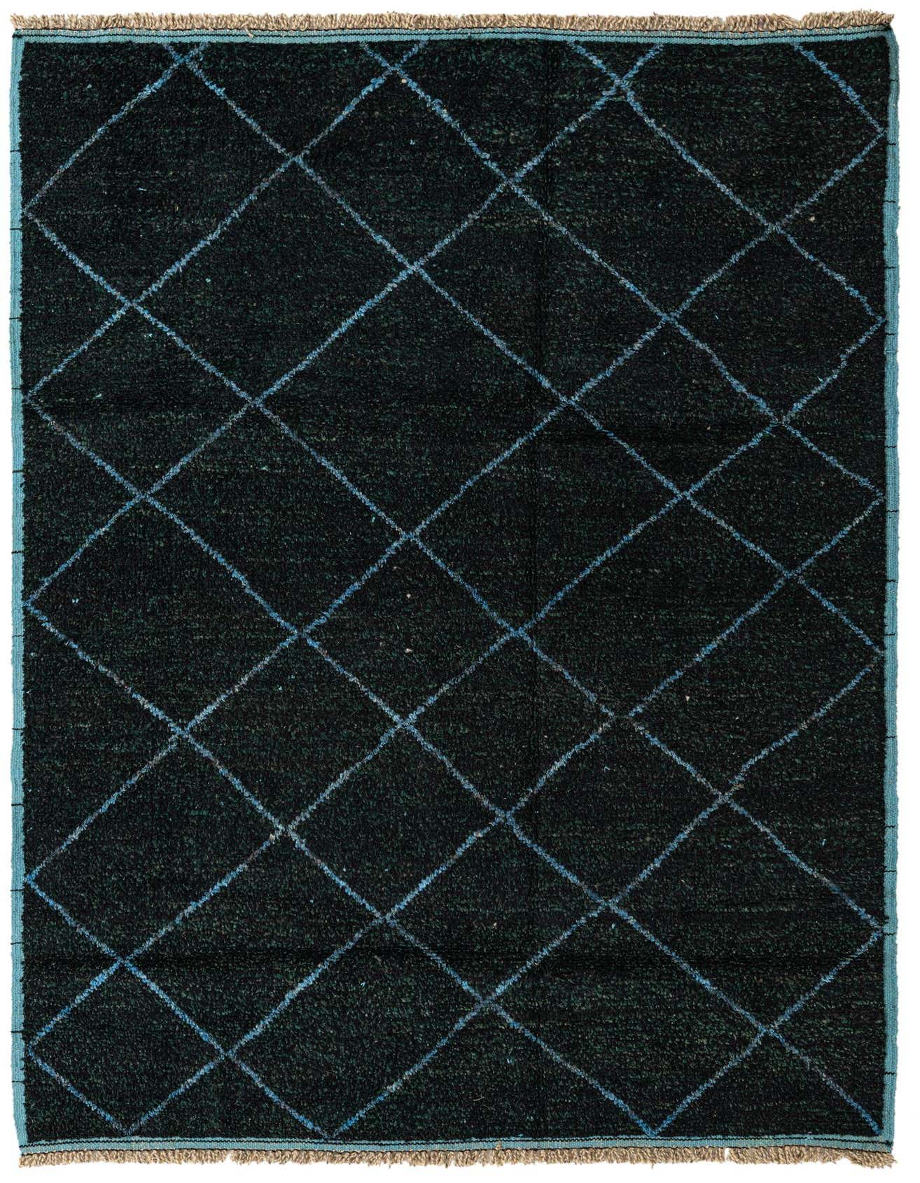 6' 2 x 8' 9 Hand Knotted Moroccan Wool Rug