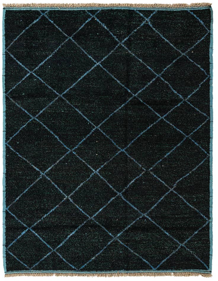 Detail image of 6' 2 x 8' 9 Hand Knotted Moroccan Wool Rug