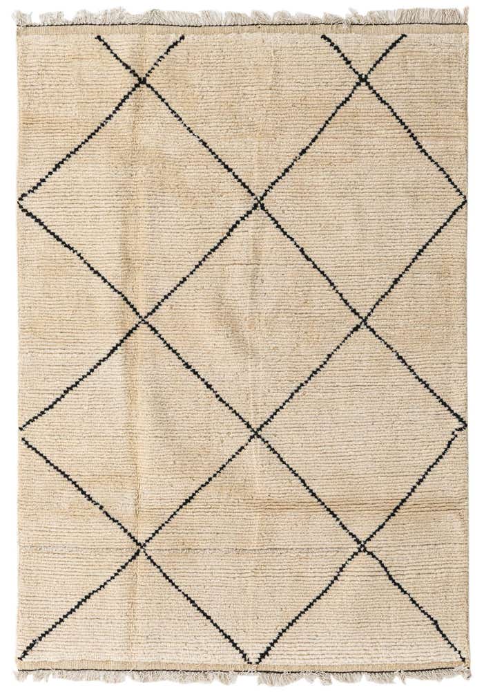 5' 1 x 7' 4 Hand Knotted Moroccan Wool Rug